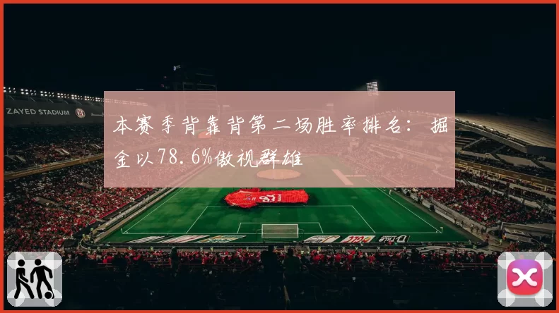 本赛季背靠背第二场胜率排名：掘金以78.6%傲视群雄